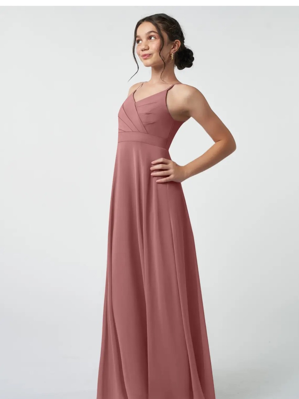 Mauve Pink Maxi Dress with Spaghetti Straps